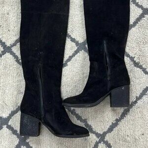 Melrose & Market - Black Suede Knee high boots - size 11